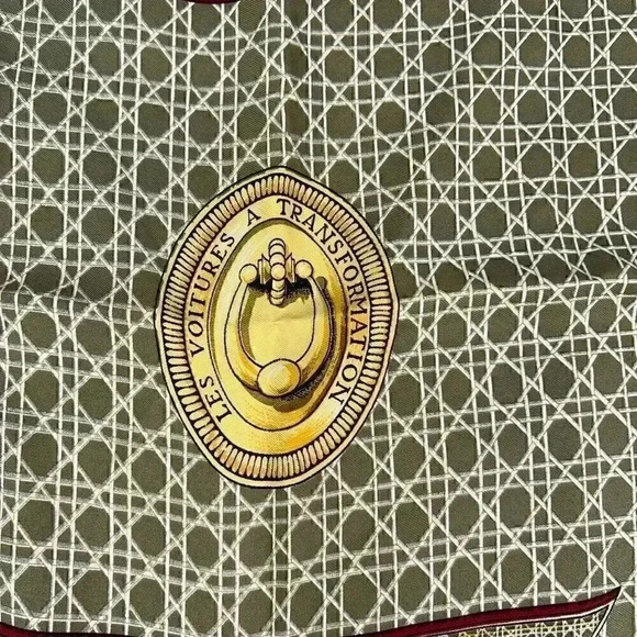 Hermes Les Voitures A Transformation Silk Scarf Vintage La Perriere Equestrian - Picture 8 of 16